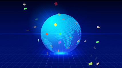 globe on abstract background