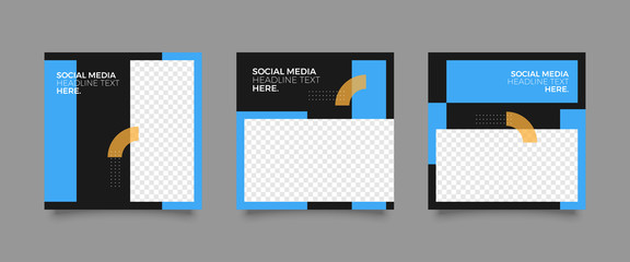 Fototapeta na wymiar Modern promotion square web banner for social media mobile apps. Elegant sale and discount promo backgrounds for digital marketing