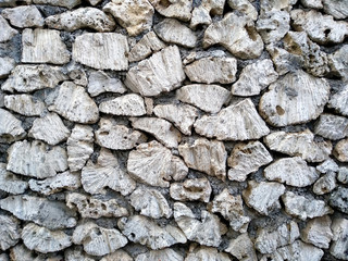 Background with stone. Wall texture can be used as a wall frame and wall background. Dirty and Old coral wall texture background.