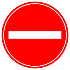 No Entry Traffic Road Symbol Sign, Vector Illustration, Isolate On White Background, Label. EPS10