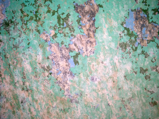 Wood walls with peeling paint. Wood wall texture can be used as a wall frame and wall background. Dirty and Old wooden wall texture background.