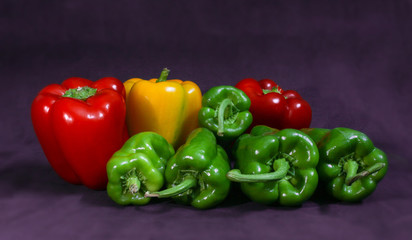 Fresh healthy vegetables including paprika and pepper