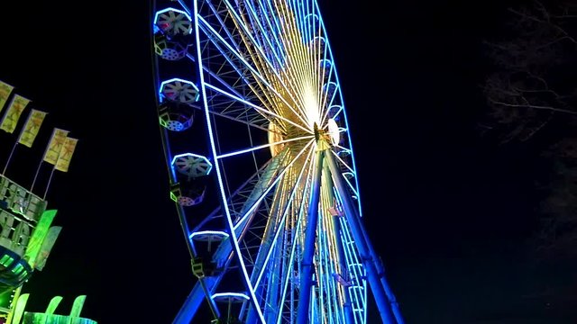 Giant wheel spinning in beautiful colors.