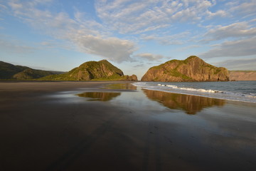 A beautiful beach near Auckland city with remote landscape