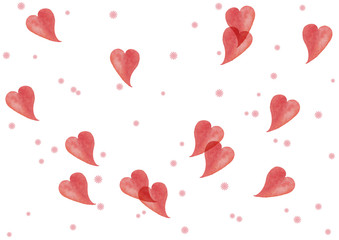 手描きハート背景