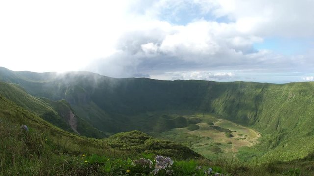 inactive volcano caldera boiler cauldron crater cabe&ccedil;o gordo faial azores portugal