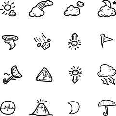 The doodle weather icon set.