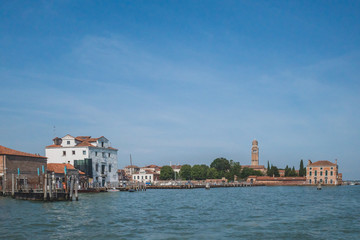 Buildings by water in Venice, Italy