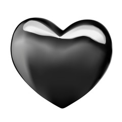 Black Heart - illustration with gradients mesh