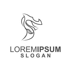 colorful dragon logo design vector