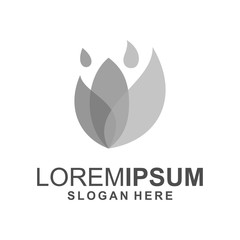 colorful leaf logo design vector