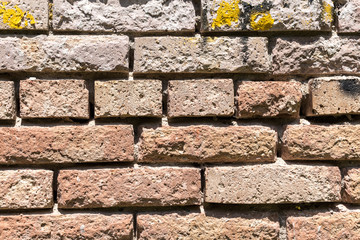 Horizontal background with old brick wall