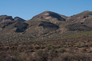 The Superstion Mountains in southern Arizona.