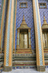 Grand palace and Wat phra keaw or Temple of the Emerald Buddha  is one of the most important Buddhist temples, Bangkok, Thailand 