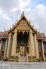 Grand palace and Wat phra keaw or Temple of the Emerald Buddha  is one of the most important Buddhist temples, Bangkok, Thailand 