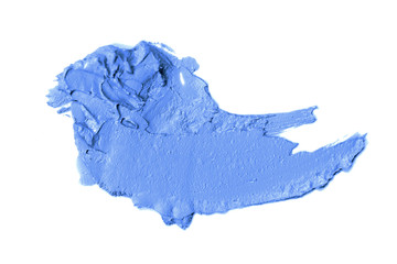 Blue liquid Stroke isolated on white background.