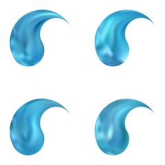 Set of smooth backgrounds with yin or yang.