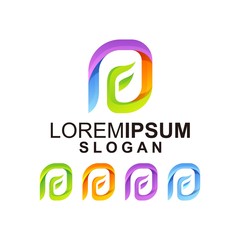 Fototapeta premium colorful letter f logo design vector
