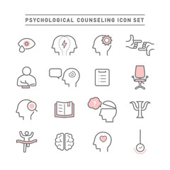 PSYCHOLOGICAL COUNSELING ICON SET