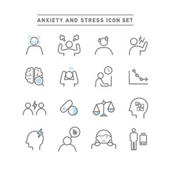 ANXIETY AND STRESS ICON SET