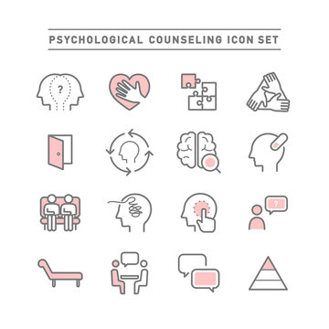 PSYCHOLOGICAL COUNSELING ICON SET