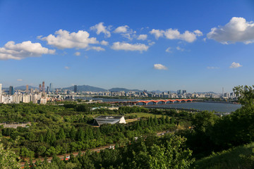 Fototapeta na wymiar Seoul World Cup Stadium Park, Korea.