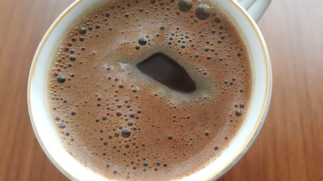 Plenty of frothy Turkish coffee.