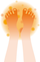 あたたかな足の甲　輪郭なし