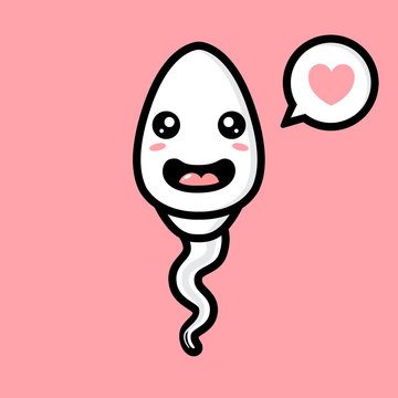 happy sperm vector design