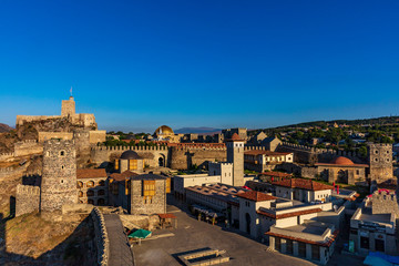 Akhaltsikhe , Georgia - August 14, 2019 : Rabati Castle landmark of Samtskhe Javakheti region eastern Europe