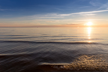 gorgeous sunset on the north sea