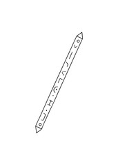 Diamond, crystal, logo of the elements of nature. Elements of ethno, fantasy, antiquity, amulets, secret symbols. Doodle, hand drawn, outline