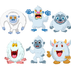 Cartoon funny monster collection set