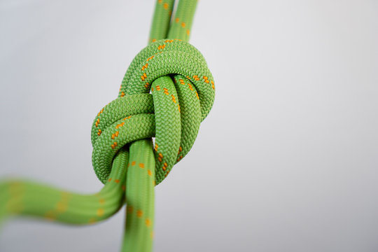 Rope With Knot On White Background