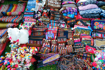 Fototapeta na wymiar Bazaar Bonanza Machu Picchu Peru