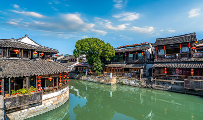 Obraz premium Xitang ancient town ancient residential River