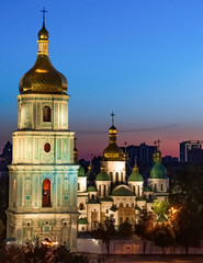 Fototapeta na wymiar Saint Sophia Cathedral Landmark of Kiev Ukraine Europe