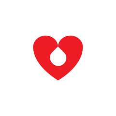 Logo design shape love oil for business company or brand product