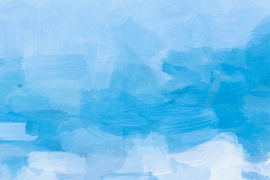 Abstract watercolor hand painted blue background