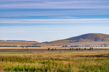 Fototapeta premium Fields. Hills. Sky.