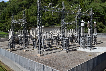 山間部の変電設備