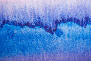 Classic Blue watercolor background isolated on white. Bright picture, color of year 2020. 19-4052