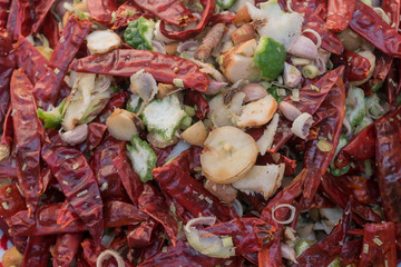 Spices and herbs of Thai curry paste