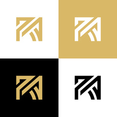 Initial RA letter logo design template elements, elegant logotype design - Vector - obrazy, fototapety, plakaty