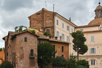 Naklejka premium Rome Italy Old Buildings Downtown