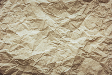 recycle brown crumpled paper texture for background