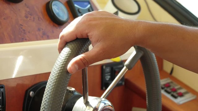 driving boat steering wheel helm