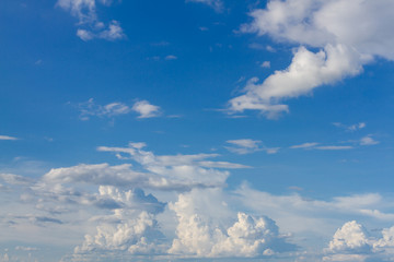 blue sky with white cloud natural background
