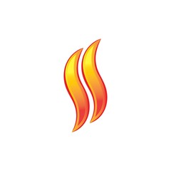 Fire Icon Logo Design Element