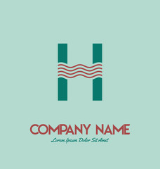 Initial letter H logo vector design template. Initial H minimalist logo template vector
